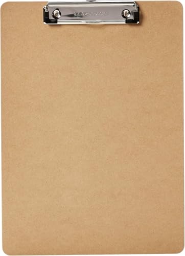 Amazon Basics - Hardboard Clipboard - 30-Pack, Brown
