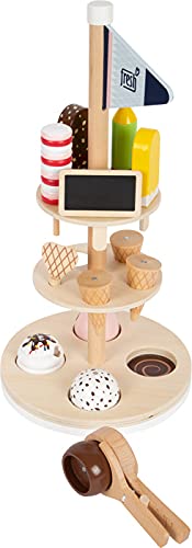 Small foot wooden ice cream stand "fresh", accessory for children's kitchen and play store, suitable for ages 3 and up, 12232.