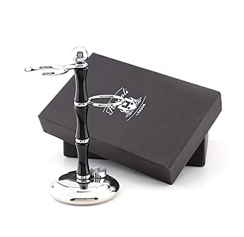 Haryali London Straight Razor Set - Vegan Shaving Brush - Straight Razor - Strop, Polishing Paste, Nose Hair Scissors - 5-piece Wooden Shaving Brush Set including Gift Box