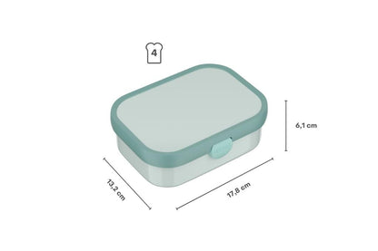 Mepal - Lunchbox Kids Campus Little Dutch - Bento Box Kids - Lunchbox Kids with compartments & fork - Meal Prep Box with clip closure - BPA-free & dishwasher safe - 750 ml - Sailors Bay