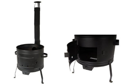 trophy-e-shop Stove 42 for goulash cauldron wood stove goulash cannon patio stove for pot up to 35 liters