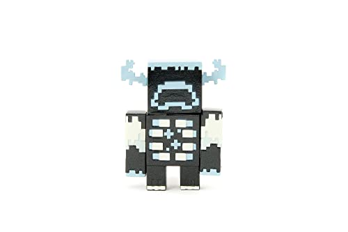 Jada Toys Minecraft Figure Set (4 pieces) made of metal - Collectible figures from Minecraft Caves & Cliffs (Steve, Alex, Creeper, and Warden) for gamers & collectors aged 8 and up, each 6 cm.