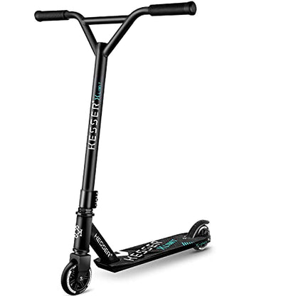 KESSER® Stunt Scooter X-Limit - 360° Steering Robust Fun Scooter with ABEC 9 bearings, 100mm PU wheels, Kick Scooter, Trick Roller for Kids Adults (Matte)