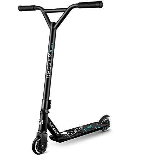 KESSER® Stunt Scooter X-Limit - 360° Steering Robust Fun Scooter with ABEC 9 bearings, 100mm PU wheels, Kick Scooter, Trick Roller for Kids Adults (Matte)