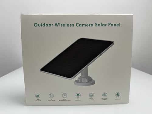 6W solar panels compatible with Spotlight Cam Plus/Pro and Stick Up Cam Battery, 3m charging cable IP65 solar panel with 5V continuous charging.