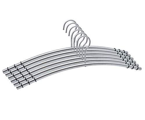 6 metal hangers high-quality & sturdy premium hangers made of stainless steel rustproof and non-slip