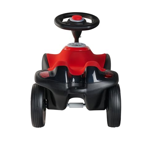 BIG Bobby Car Next 2.0 (red) - Slide car for ages 1 and up with LED lights, storage, sound steering wheel, whisper wheels, and new features, vehicle for children ages 1-5 (max. 50 kg)