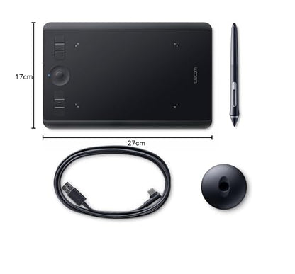 Wacom Intuos Pro graphic tablet (Size: S) - Small, professional pen tablet (includes Wacom Pro Pen 2 stylus with spare nibs, compatible with Windows & Mac) - Ideal for home office & e-learning.