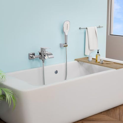 KULACO bathtub faucet waterfall with handheld shower, brass single-handle bathtub mixer tap, bath shower faucet with pressure switch, chrome tub faucet for bathroom.