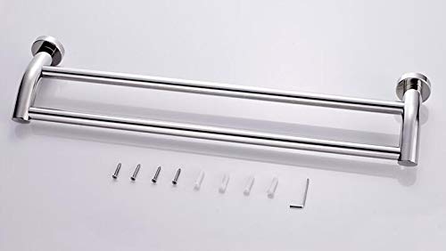 K10-110-02 Modern Design Double Towel Holder, Towel Bar, Stainless Steel 18/8 (SUS304), glossy finish (approx. 100cm)