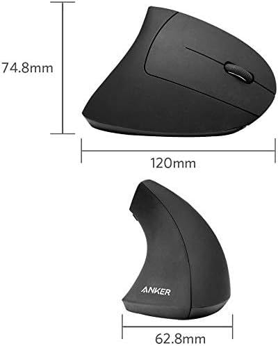 Anchor 2.4G Wireless Vertical Ergonomic Optical Mouse for Windows and Mac OS, USB, 800/1200/1600 DPI, 5 buttons