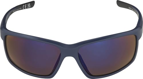 ALPINA DEFEY - Mirrored and shatterproof sports and bike goggles with 100% UV protection for adults, miracle-blue matte