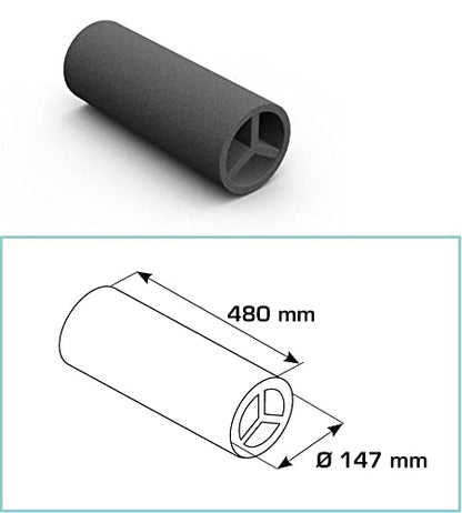 Muffler TUBO PIUMA 150 (Diameter 150 mm, Length 480 mm)