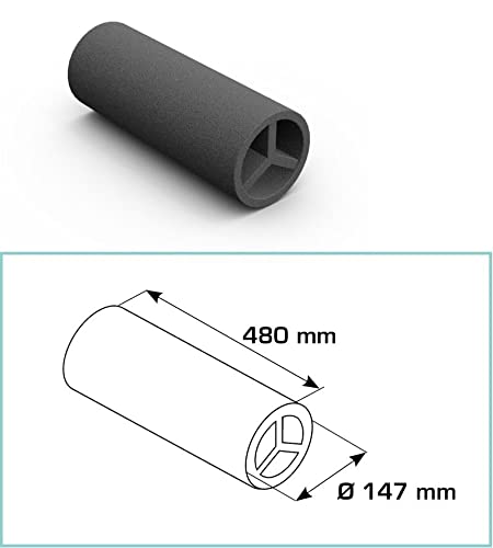 Muffler TUBO PIUMA 150 (Diameter 150 mm, Length 480 mm)