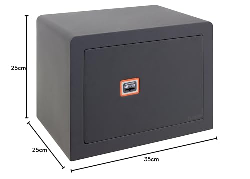 ARREGUI Plus C 180320 Safe Security Level S2 | Steel furniture safe with Class A certified high security lock | Safe for home or business | Safe with key | 25 x 35 x 25cm | 15L