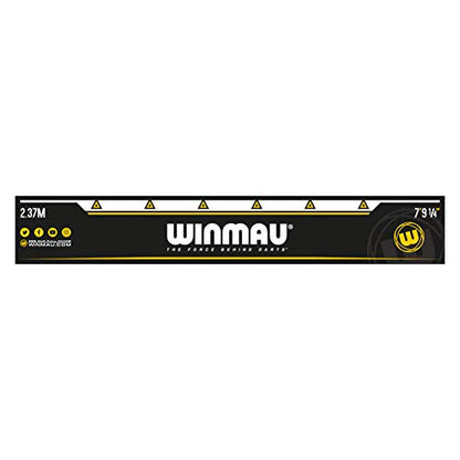 WINMAU MvG Mighty Mike Dart Cabinet Set includes bristle dartboard, 2 sets of darts, and accessories, L, Black.