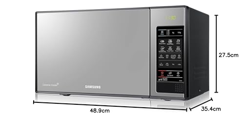Samsung GE83X combination microwave 800W with grill and turntable - black with glass front.