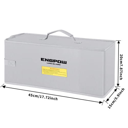 Lipo Safe Bag Ebike Battery Bag Fireproof up to 2000 °F Battery Bag Waterproof & Explosion-proof, 45 x 15 x 20 cm Battery E-Bike Battery Cover for Storage & Transportation & Charging