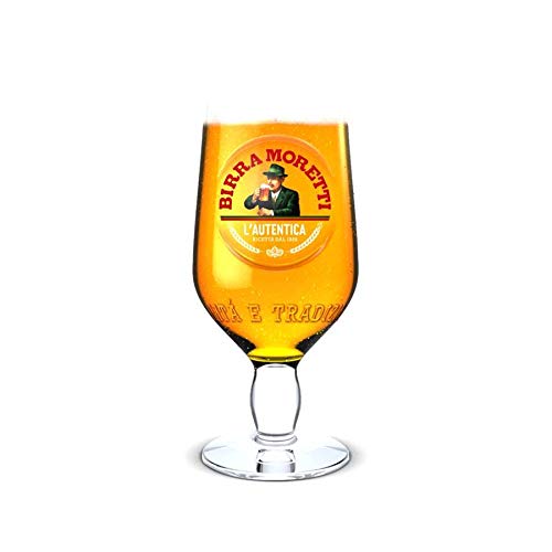 6 Birra Moretti pint glasses