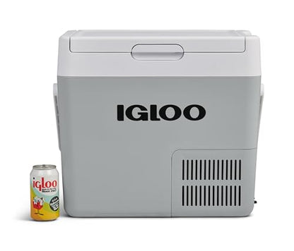 IGLOO ICF 18 compressor cooler 19 liters, 12/24 V and 230 V, mini fridge -18 °C to 20 °C for car, truck, boat, RV, and outlet.