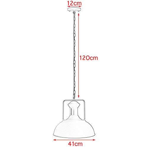 FRIDEKO HOME Pendant Light Dining Table Vintage, Ceiling Light Rustic Industrial Hanging Lamp Ø40cm Wide Living Room Retro Ceiling Light Black Bedroom Lamp Dining Table Lamp Kitchen Lamp Rustic Style