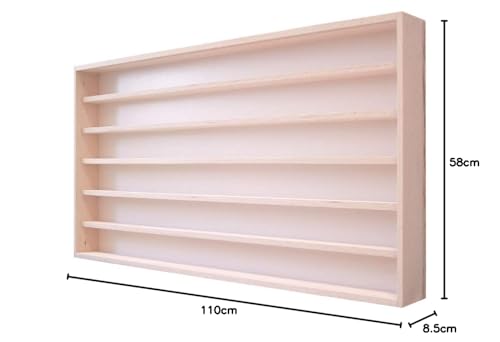 Alsino model railway display case with tracks H0 model railway collection showcase with glass hanging display case v-110.6a - dimensions: 110 cm x 58 cm x 8.5 cm 6 compartments with grooves