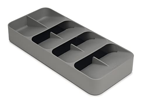 Joseph Joseph Drawer Store - Large, compact cutlery drawer organizer, 8 compartments, for 48 pieces - Gray