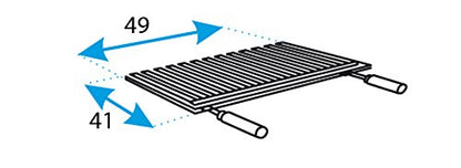 IMEX EL ZORRO 71514 table grill with grille, stainless steel, 50 x 40 x 33 cm, gray