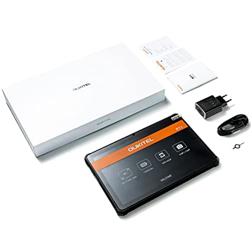 OUKITEL RT1 Outdoor Tablet, 10.1 inch FHD+ 10000mAh, Android 11 rugged outdoor Tablet PC, 4GB RAM 64GB ROM, Octa Core processor Helio P22, 1200 x 1920 IPS, 4G LTE Tablet, 16MP Camera, Wi-Fi, GPS.