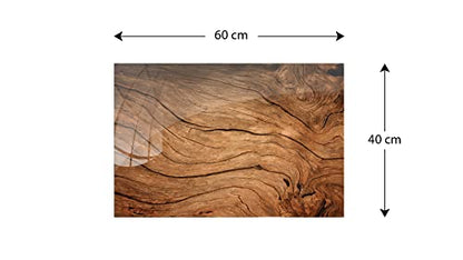 ALLboards glass magnetic board OLD WOOD CRACKED WOOD 60x40cm glass picture memo board made of glass glass panel with motif magnetic wall for writing magnetic board wall decoration wall art