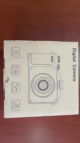 Digital Camera 4K 48MP Compact Digital Camera for Photography, Vlogging Camera with free 32GB SD card, 18X digital zoom, dual-lens selfie function.
