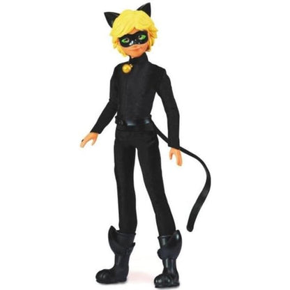 BANDAI - Miraculous - Miraculous Doll Cat Noir and Adrien - Fashion Doll 26 cm with 2 outfits - Miraculous Toy - Articulated Superhero Doll - Toy for Kids ages 4 and up - P50356