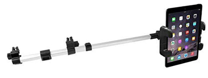 Macally car headrest mount for iPad Pro/Air/Mini, tablets, Nintendo Switch Silver