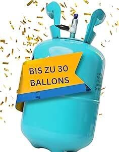 Brogaz Balloon Gas [for 30 balloons] - Helium Balloon Gas for up to 30 balloons - Small helium gas cylinder including STAHLMANN® information sheet.