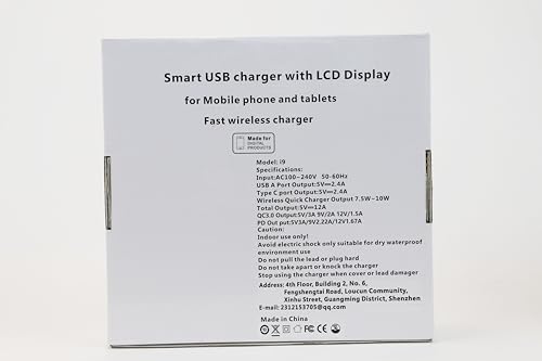 Charging station for multiple devices with 7 ports. Includes 7 short cables. Multi-device charging dock, 70W QC3.0 desktop station compatible with iPhone, iPad, Samsung, and other smartphones.