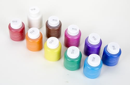 CRAYOLA Washable Color Set for Kids, Finger Paint for Kids in 10 different shades, Color for Posters and Signs, Non-Toxic Finger Paint for Kids, Craft Set, Children's Toy for Ages 3 and up.