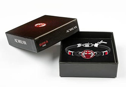 AC Milan stainless steel bracelet with enamel, one size, stainless steel, no emojis.