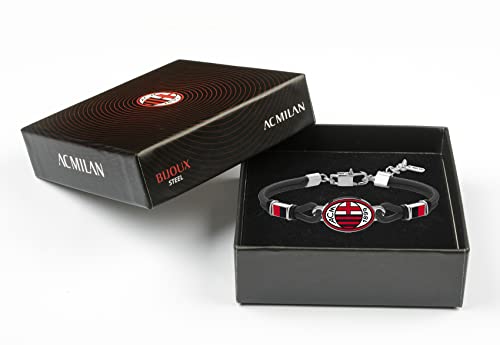AC Milan stainless steel bracelet with enamel, one size, stainless steel, no emojis.