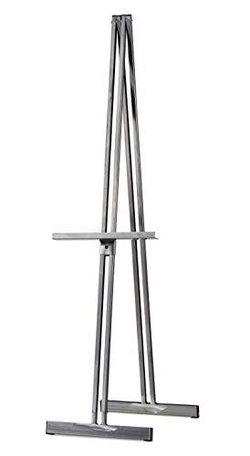 ASP Steel tube easel, approx. 175 cm tall, with support angle, available in 4 colors (natural steel)