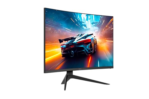 ODYS Q27 PRO-X - Curved Gaming Monitor 27 inch (69 cm), 180 Hz, WQHD (2,560x1,440 px), 1ms response time (MPRT), HDR, 1500R, FreeSync/G-Sync compatible, Eye Care, HDMI, Display Port, 3.5mm Audio