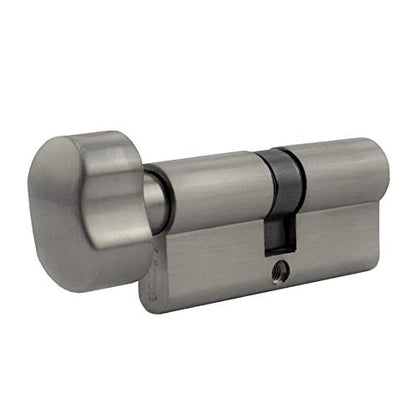 6x Cylinder lock with knob 60 mm 30/30 KD keyed alike including 20 keys