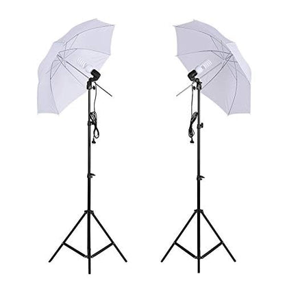 Photography kit 1.8m * 2.7m black white green cotton backdrops 6 set fish-like clamps 2 set 33-inch white softlight umbrellas