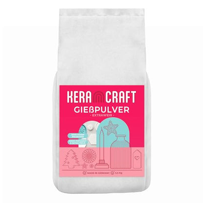 Keracraft Casting Plaster White 4.5kg - White casting plaster for creative projects.