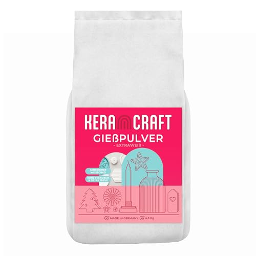 Keracraft Casting Plaster White 4.5kg - White casting plaster for creative projects.