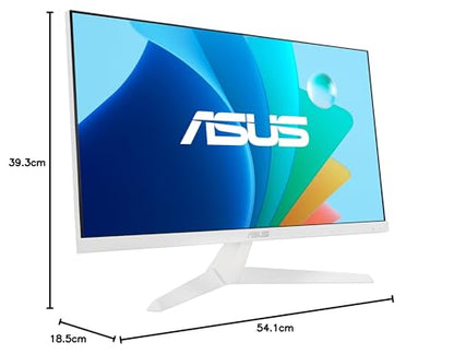 ASUS Eye Care VY249HF-W - 24 inch Full HD monitor - 100 Hz, 1ms MPRT, AdaptiveSync - IPS panel, Vesa 100x100, 16:9, 1920x1080, HDMI, White.