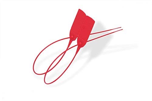 100 seals for security exits. Adjustable seal with metal mechanism lock. Length 400 mm. Progressive numbering.