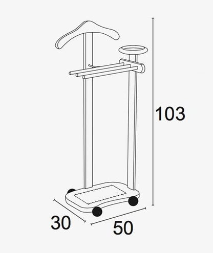 Arredamenti Italia valet stand for bedroom ANTIMO, wood - color: cherry wood AR-It The Heart of Wood