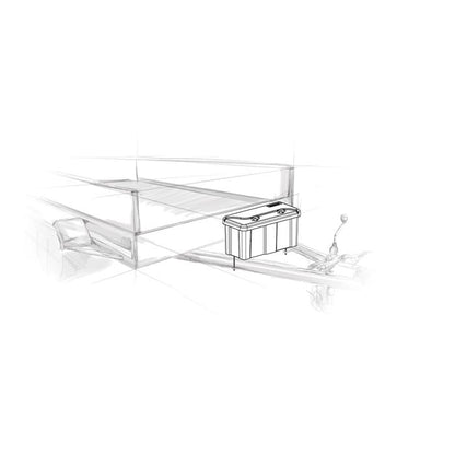 Deichselbox Daken Blackit Lite, tool box, strap box, trailer box, storage box, Daken B24-2 + mounting kit MON301, Edelstahlhaus GmbH.
