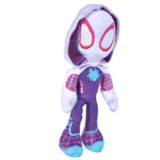 Simba 6315875810X12 - Disney Marvel Spidey, 25cm plush with glow in the dark eyes & 6315875811X12 - Disney Marvel Ghost Spider, 25cm plush with glow in the dark eyes.
