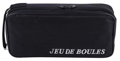 Engelhart - 010203 - Carrying bag with 8 Petanque Boules - Including distance measurer - Practical bag - Outdoor game - Metal boules and wooden cochonnet - Ages 6+